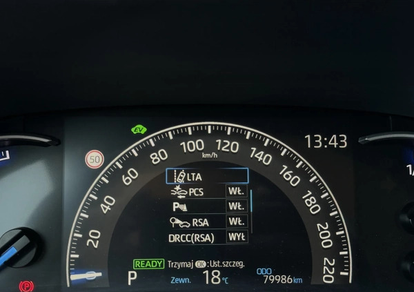 Toyota RAV4 cena 124999 przebieg: 79900, rok produkcji 2019 z Kobylin małe 781